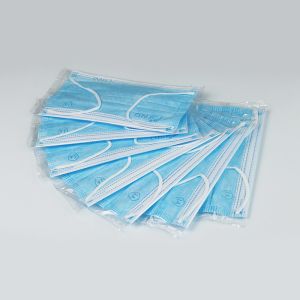 Blue Breathable Non Woven Fabric Medical Face Mask