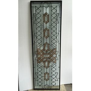 Decorative Door Leaded Glass Classic Beveled 25.4MM Panels For Doors Brass