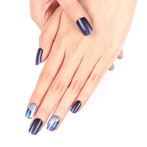 New Product semi-cured gel strips hot selling Chameleon Gel nail stickers