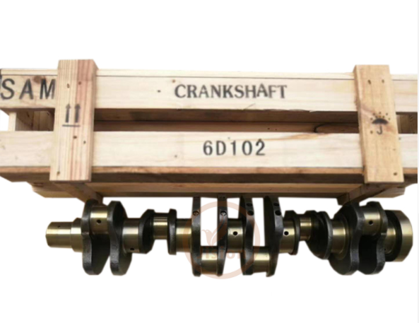 6735-01-1310 Diesel Engine Crankshaft 6D102 PC200-6 PC200-7 components For Excavator