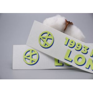 Custom White Woven Label Printed Matte Silicone Logo For Clothing