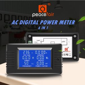 LCD Display 100A Digital Ammeter Voltmeter Power With Split CT CE FCC