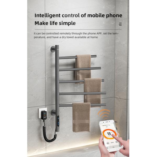 Single Black Bathroom HEATED Towel Warmer Rack Fashion Style Electric Towel Rack Amor