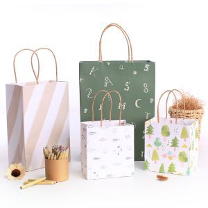 150GSM Twisted Handle 5KG Kraft Paper Shopping Bags