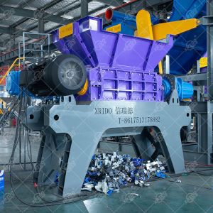 Xrido 75KW Double Shaft Scrap Metal Recycling Shredder Machine