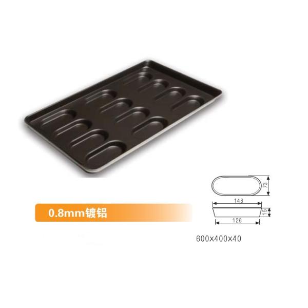 RK Bakeware China Foodservice Commercial Slicone Glazed Hot Dog Bun Pan For Wholesale Bakeries