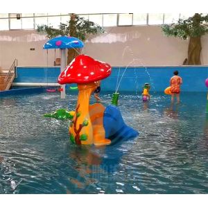 2.6m Height Splash Small Water Slide Fiberglass Mushroom Water Slide For