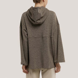 Oversize Women Hoodies Solid Color Relaxed Hoodie Custom Logo Fashionable Ladies