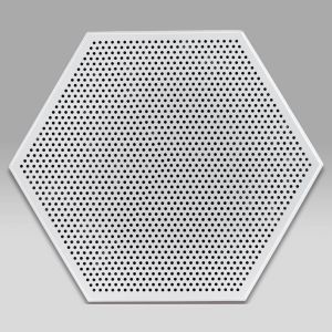 1100 Aluminum Metal Ceiling Hexagon Ceiling Panels 404mm Clip In