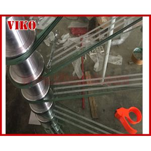 Spiral Staircase VH27S Handrail304 Stainless Steel Tread Tempered glass