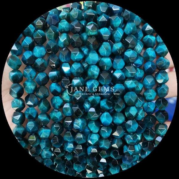 Gemstone Bead Diamonds Assorted Colors Dazzles DIY Jewelry 6mm 8mm 10mm Tourmaline Blue Tiger's Eye Loose Strands