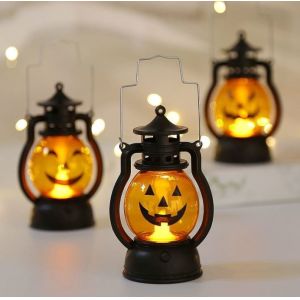 Halloween Lantern with Skull Decorated