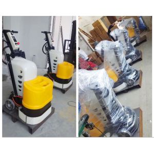 Efficient Concrete Floor Grinder Yellow Blacka And Write 3 Grinding Plates