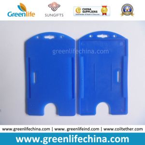Open Faced Holder Blue Hard Plastic ID Card Pack