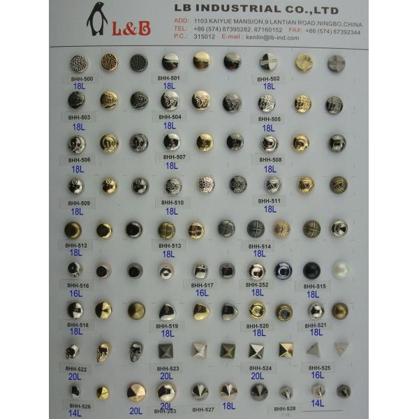 2023 zinc alloy round square gold plated button metal snap button sample free