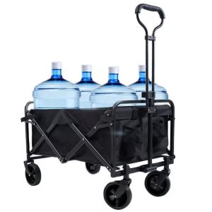 Collapsible Four-wheel Utility Wagon Cart for Outdoor Camping Beach and Garden