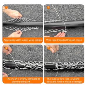 Wire Mesh Puller Grip Anti-slip Wrap Side Pull Galvanizing Steel Wire Grips Net