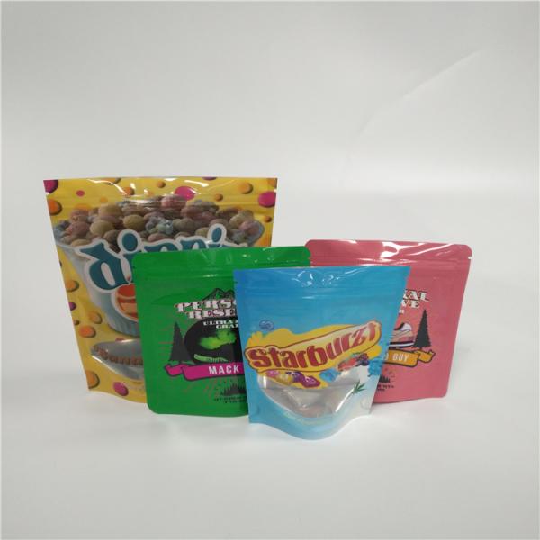 Sour belt metallic color print Aluminum Foil Bags For Spices Powder Weed Herb Cbd Products