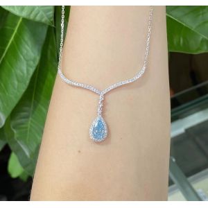 China 1.75ct Cvd Lab Grown Diamond Necklace 10 Mohs on sale