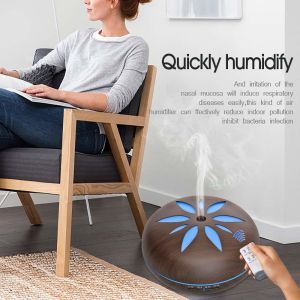 500ml Electric Aroma Diffuser wood Ultrasonic Air Humidifier cool Mist