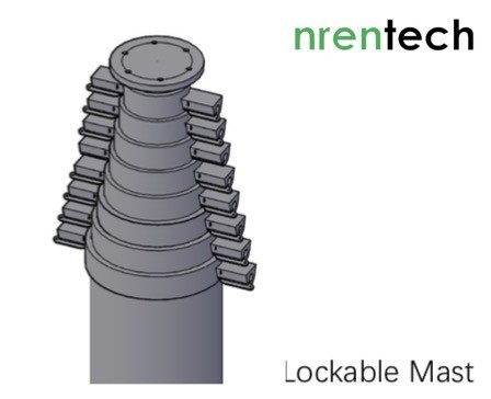 12m lockable pneumatic telescopic mast 30kg payloads NR-2500-12000-30L