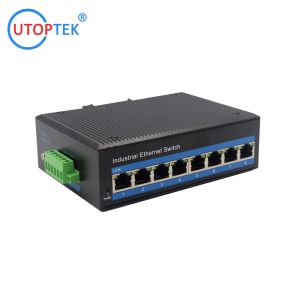 10/100/1000M 8xRJ45 UTP port unmanaged industrial ethernet switch for IP Cameras
