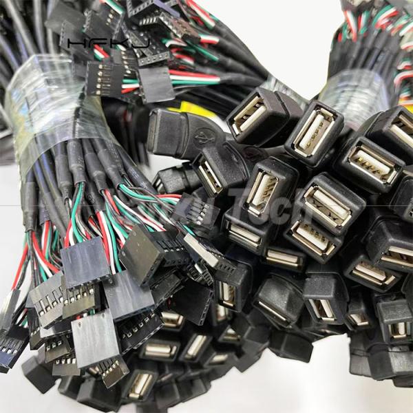 Custom USB 2.0 Type A Female Plug Header to 5 Pin Dupont Connector Wire Motherboard Cable