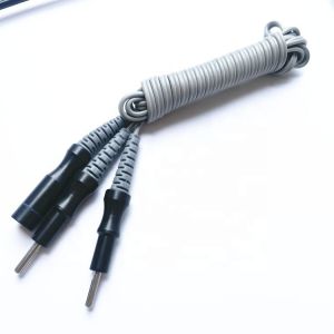 5mm Diameter Laparoscopic Insulated Curved Bipolar Forceps with Cable Double