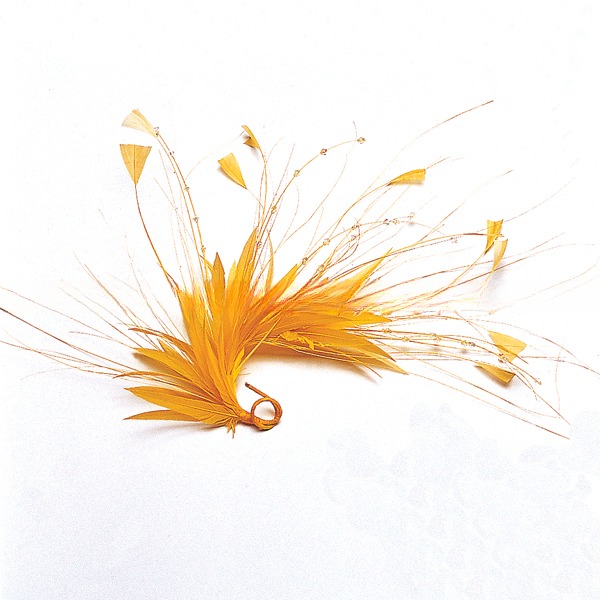 10*20 cm Dyed Goose Feather Flower Mount with Wire Accessory Sturdy Millinery Supplies