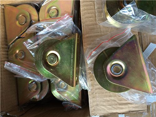 Sliding gate roller GW602 Y Groove,Galvanized, Iron, Double bearing