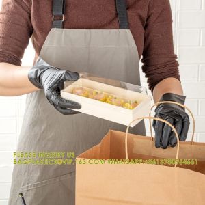 18 Oz Rectangle Long Straight Wooden Containers - Containers Sold Separately,