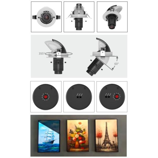 Smart CCT DIP Dimming LED Shapeable Track Spot Light 10W 28W High CRI For Sculpture Exhibition