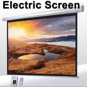 China 1:1 60Motorized Projector Screen With Remote Control,Matte White Fabric Screen For Movie Theater on sale China 1:1 60Motorized Projector Screen With Remote Control,Matte White Fabric Screen For Movie Theater on sale