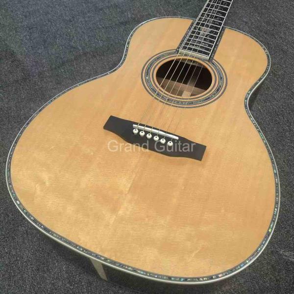 AAAA handmade OOO shape all Solid ebony wood acoustic electric guitar