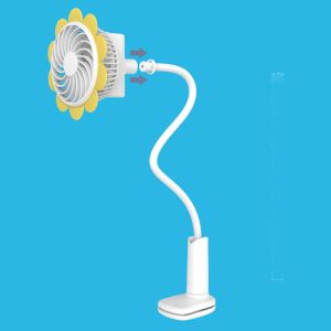 Sunflower clip fan portable mini clip on fan