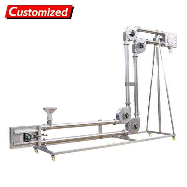 Fully Enclosed Pipeline Chain Conveyor Achieves Dust-Free Powder Transport Industrial-Grade Powder Zero-Leakage Environmental Equipment Supports OEM