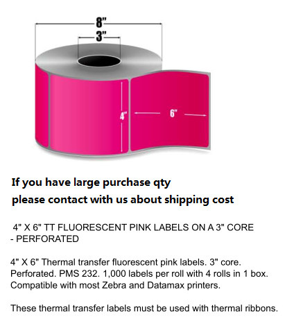 4"X6" Inch direct thermal label sticker paper Electronic balance paper, color printer labels Red Orange Yellow Green