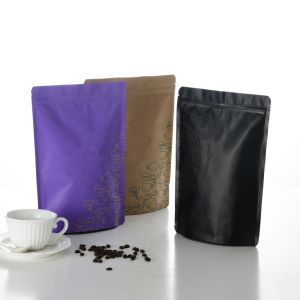 Custom Laminated Reusable Stand Up Bag Side Food Packaging Plastic Aluminium