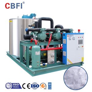 2Mm Thickness Saltwater Flake Ice Machine For Fishery Protection