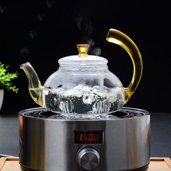 600ml Fire Burning Heat Resistant Borosilicate Glass Teapot