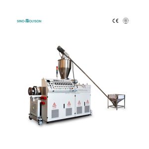 Counter Rotating Conical Twin Screw Extruder Plastic PVC 40 Rpm