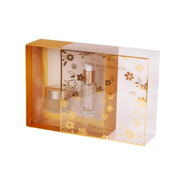 Buy PVC Window Paper Base Sliding Drawer Box Packaging Cosmetics With Insert at wholesale prices