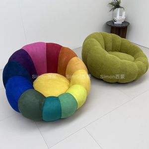 Compression Type Lazy Single Sofa Small Apartment Modern Pumpkin Sofa OEM Design