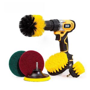 6pcs Drill Brush Attachment Kit For Multi Surface Cleaning