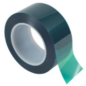 Green Polyester Silicone Adhesive Electroplating Tape Heat Resistant PET Powder