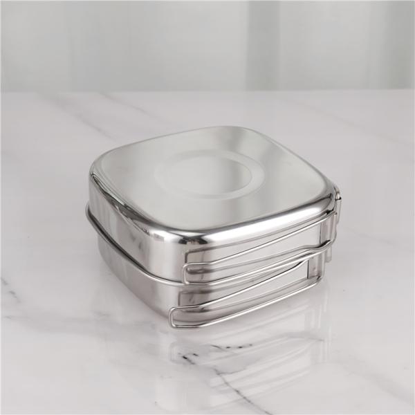 6pcs Bento Stainless Steel 201 Food Packaging Lunch Box Container Set