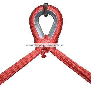 Red Folding Jumbo Deluxe Hanging Hammock Rope Chair For Two Outside Indoor