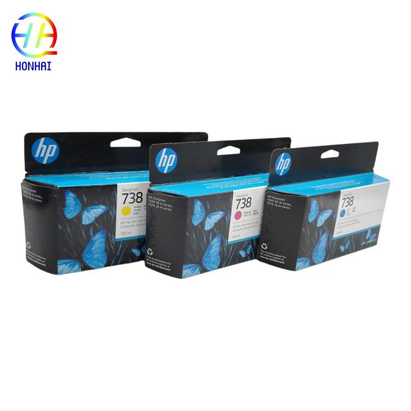 Original Ink Cartridge for HP 738B Black DesignJet 498P2A HP 738 Cyan 498N5A Magenta 498N6A Yellow DesignJet 498N7A 130ml genuine toner cartridge
