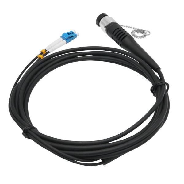 Outdoor Fiber Optic Armored Cable with ODC Male LC/UPC Waterproof Connector