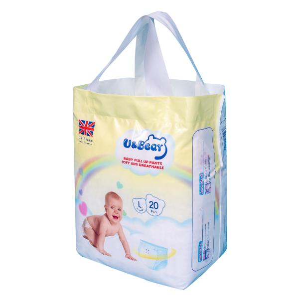 Buy Adjustable Fluff Pulp Pull Up Baby Diaper Pants at wholesale prices
